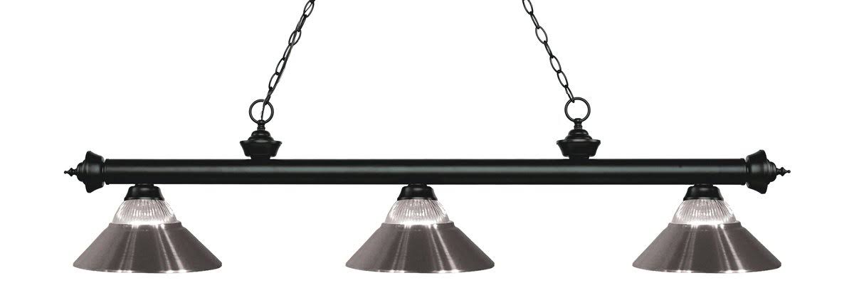Antique Silver 3 Light Billiard Light H380143