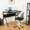 39.4 inch Black Desk with Storage Shelves Y6656