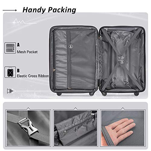 2 Piece Expandable ABS Hard Shell Luggage Set with TSA Lock, 20in+28in, Green C857926