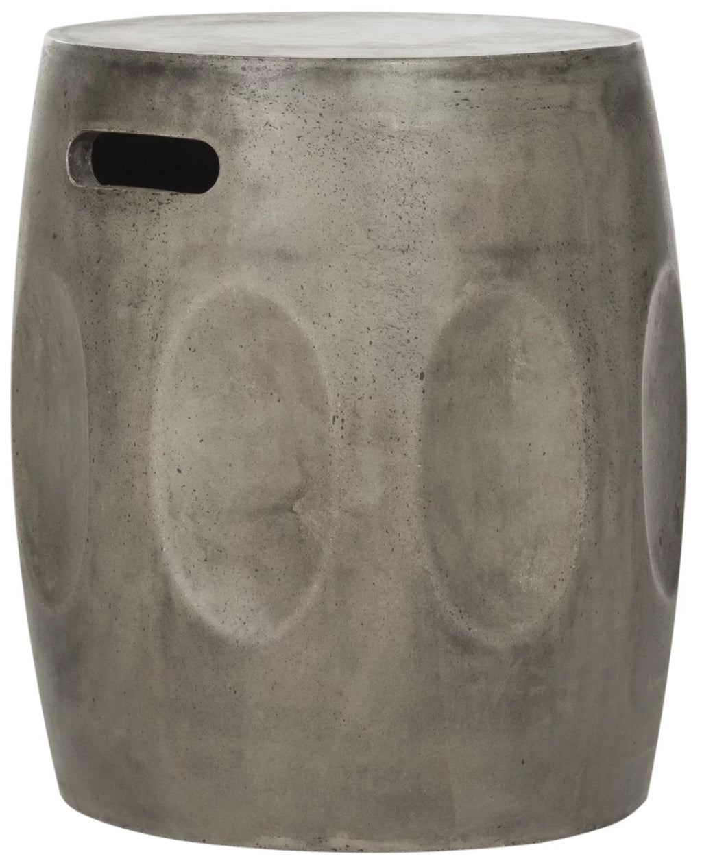 Dark Grey Concrete Round Accent Table Q579
