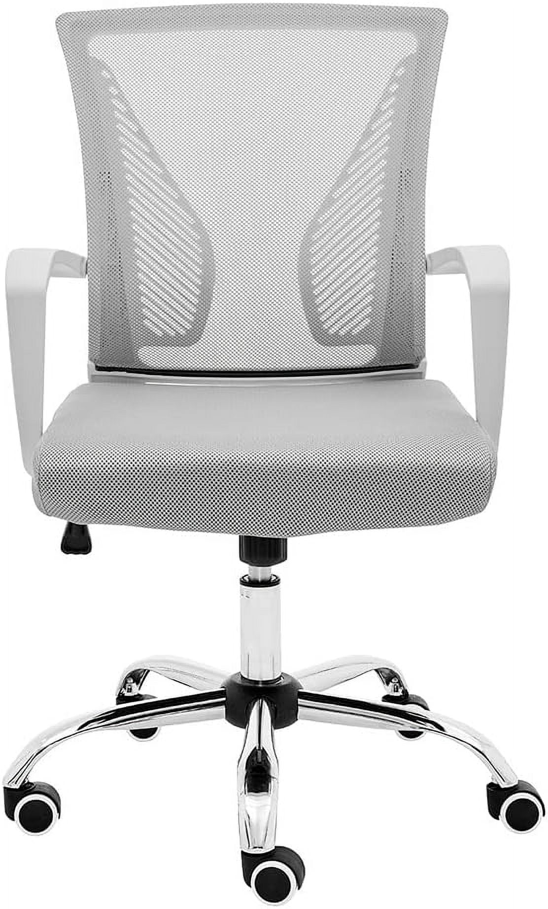 White Orange Mesh Back Desk Chair E2110
