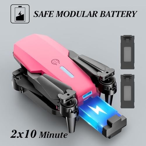 Mini Drone with Camera 1080P, Foldable, 2 Batteries, Black R37556