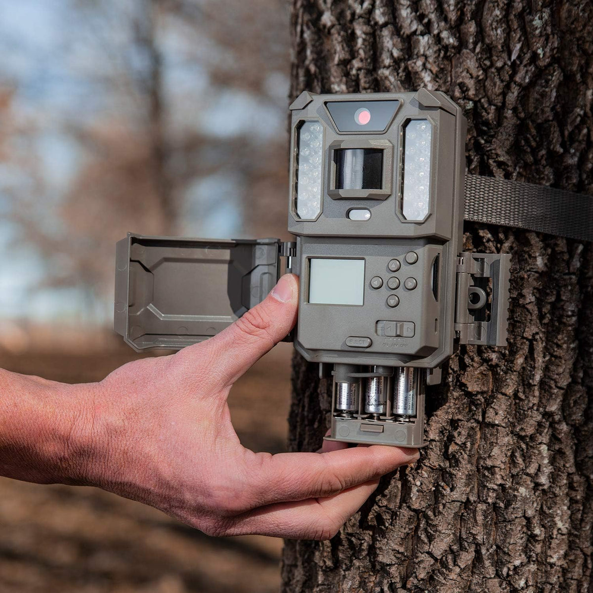 24MP Brown Low Glow Trail Camera with 6 AA Batteries B42261