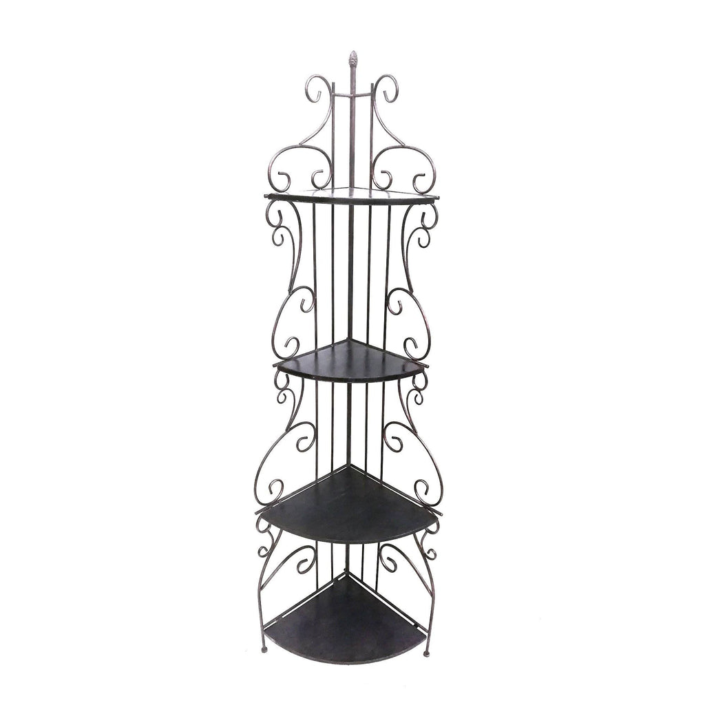 Four Tier Metal Corner Shelf Bookcase I5036