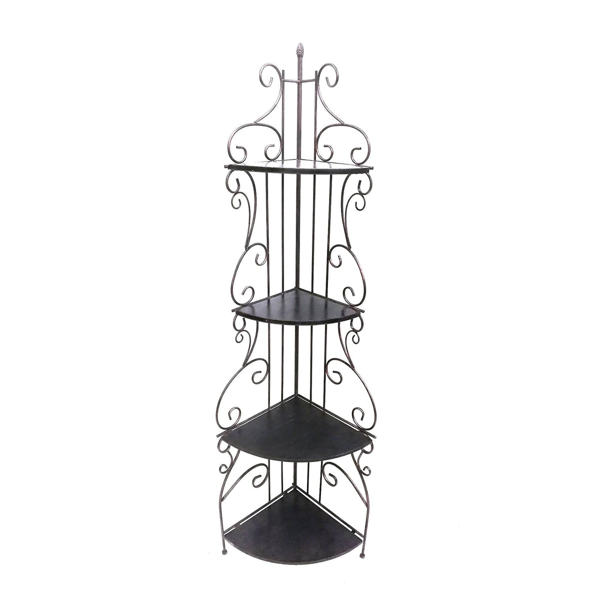 Four Tier Metal Corner Shelf Bookcase I5036