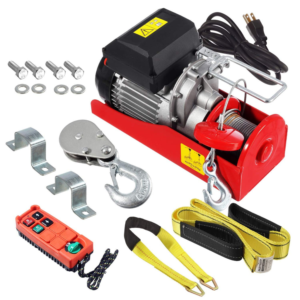 Electric Cable Hoist with Wireless Remote Control, 38ft Lifting Height W2784