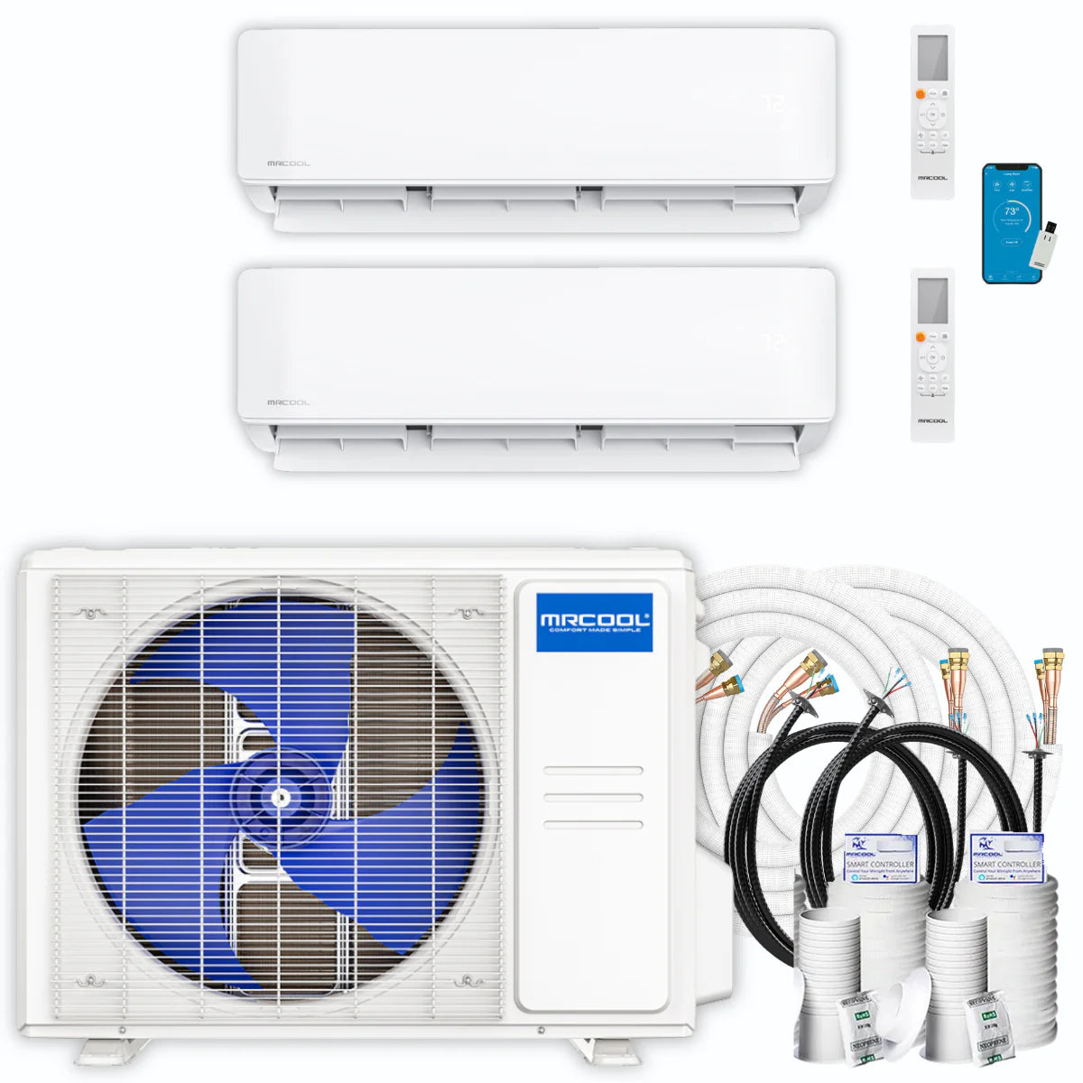 21,000 BTU 2 Zone Ductless Air Conditioner and Heat Pump T39232