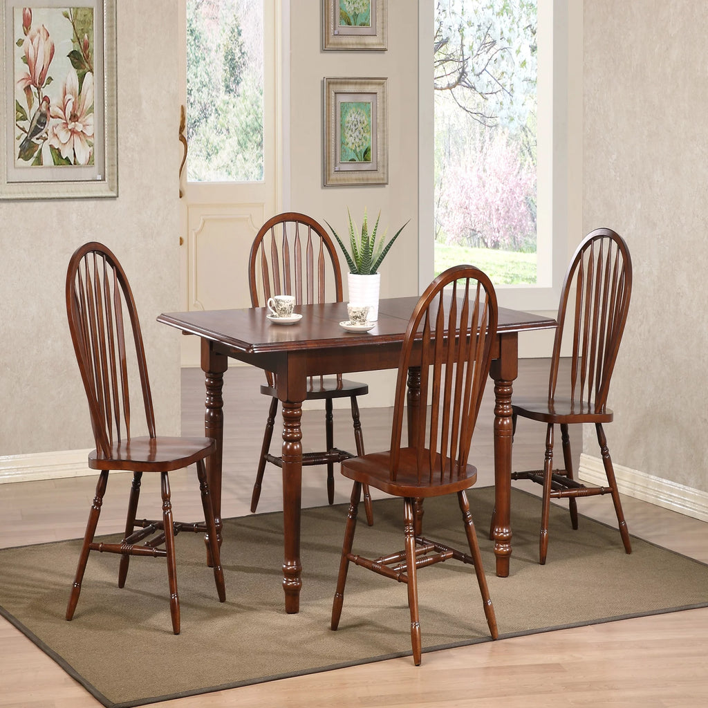 Set of 2 Brown Distressed Chestnut Dining Chair R109090