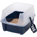 Open Top Cat Litter Box with Shield and Scoop P4107