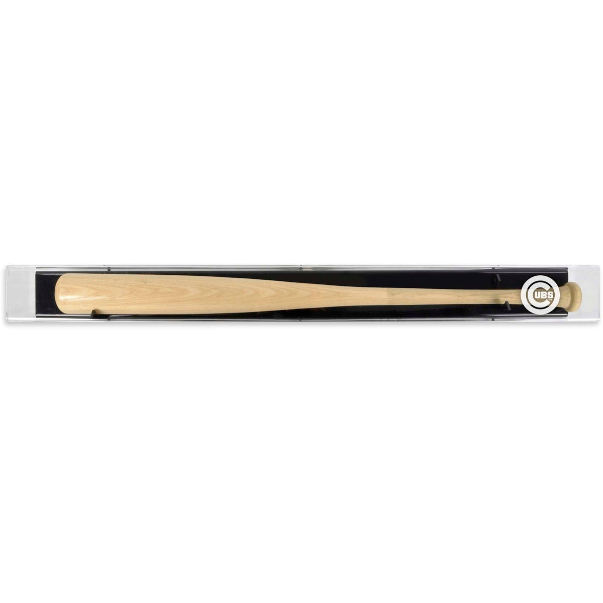 Chicago Cubs Backwards Baseball Bat Logo Display Case X87884