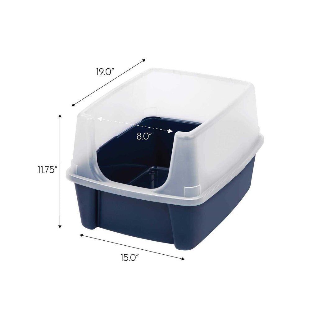 Open Top Cat Litter Box with Shield and Scoop P4107