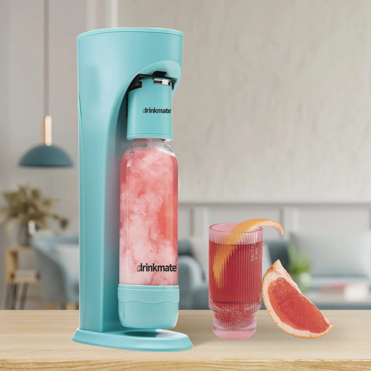 Sparkling Water and Soda Maker with 60L CO2 Cylinder, Two Carbonation Bottles, and Fizz Infuser I328441
