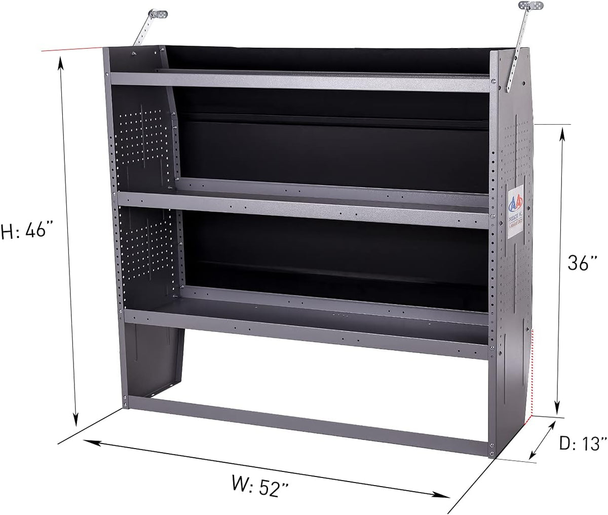 Steel Van Shelving Storage System, Set of 2, 52" W x 46" H x 13" D A98456