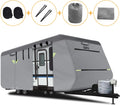 Upgraded Windproof 5 Layers Travel Trailer RV Cover with Adhesive Repair Patch E550780