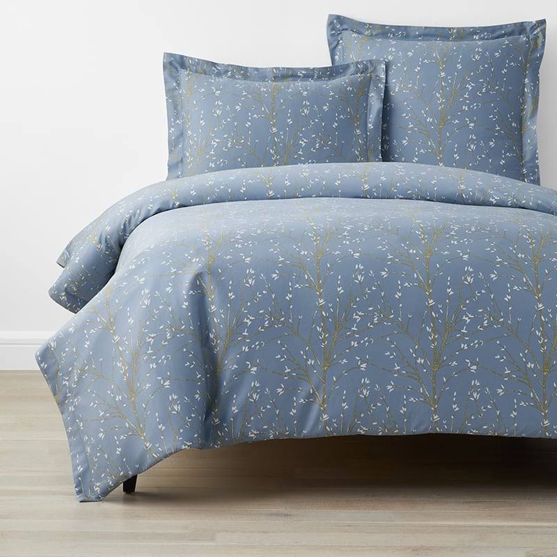Blue Twin Bamboo Sateen Duvet Cover V397