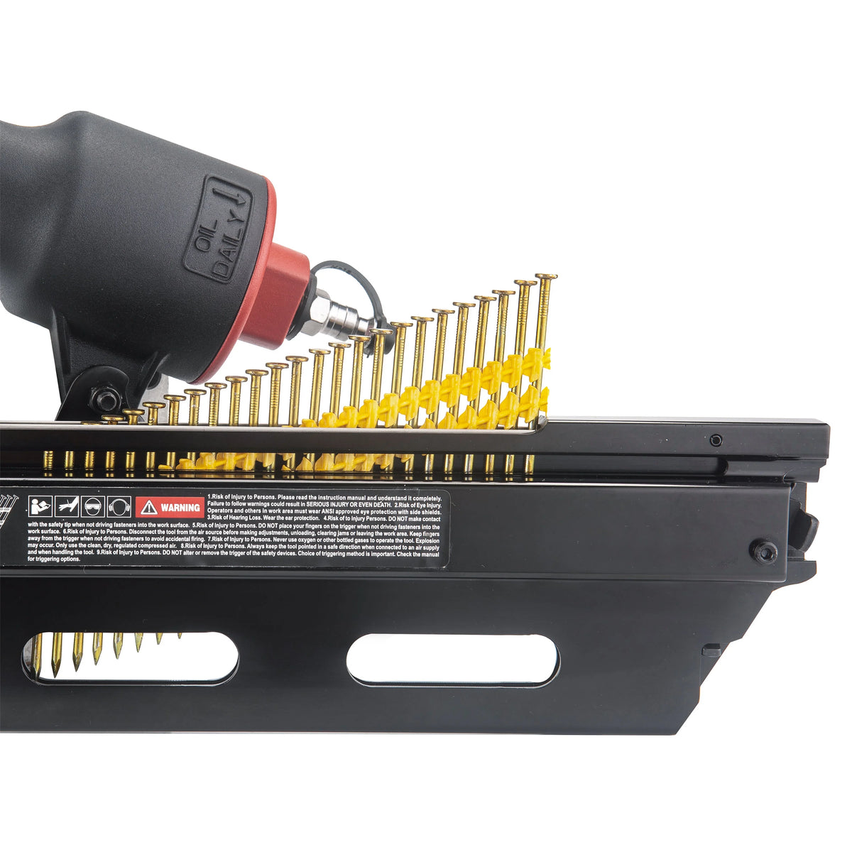 Pneumatic 21 Degree Framing Nailer with Nails F9817