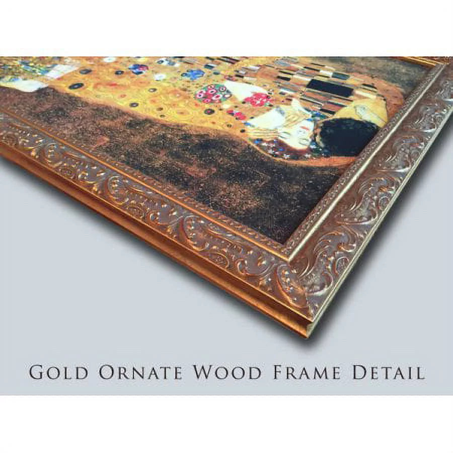 Gold Ornate Wood Frame Double Matted Art Print J1606