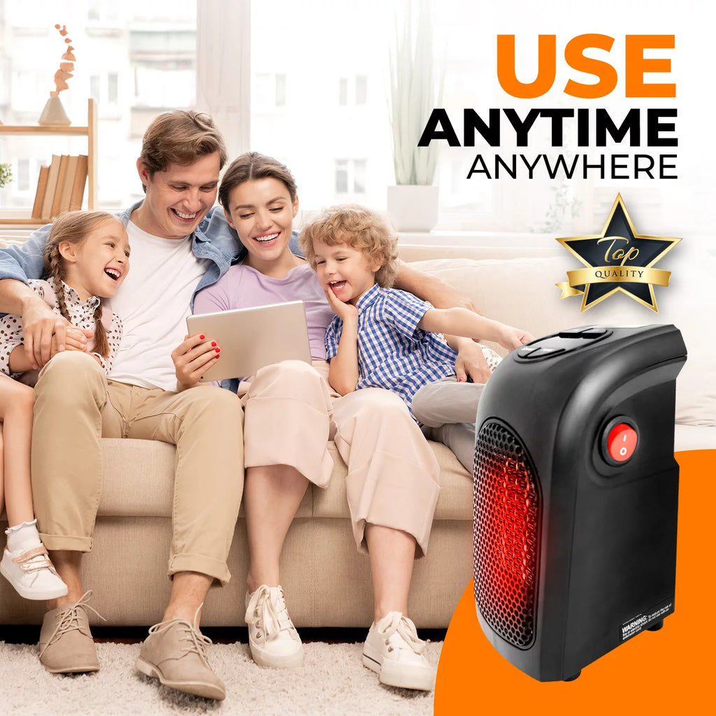 400W Programmable Plugin Heater with Remote, Black U442