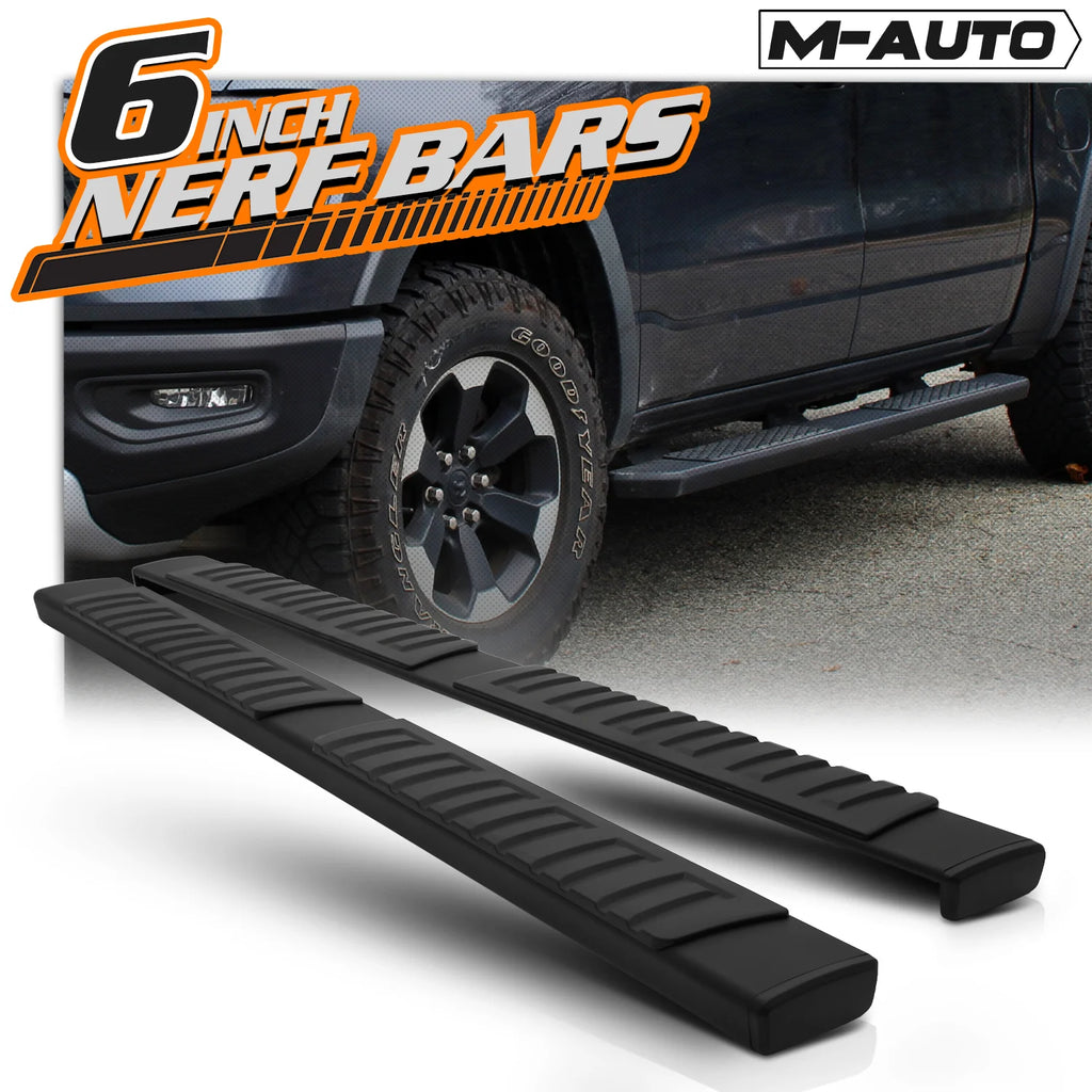Black 6" Side Step Nerf Bars Running Boards I882475