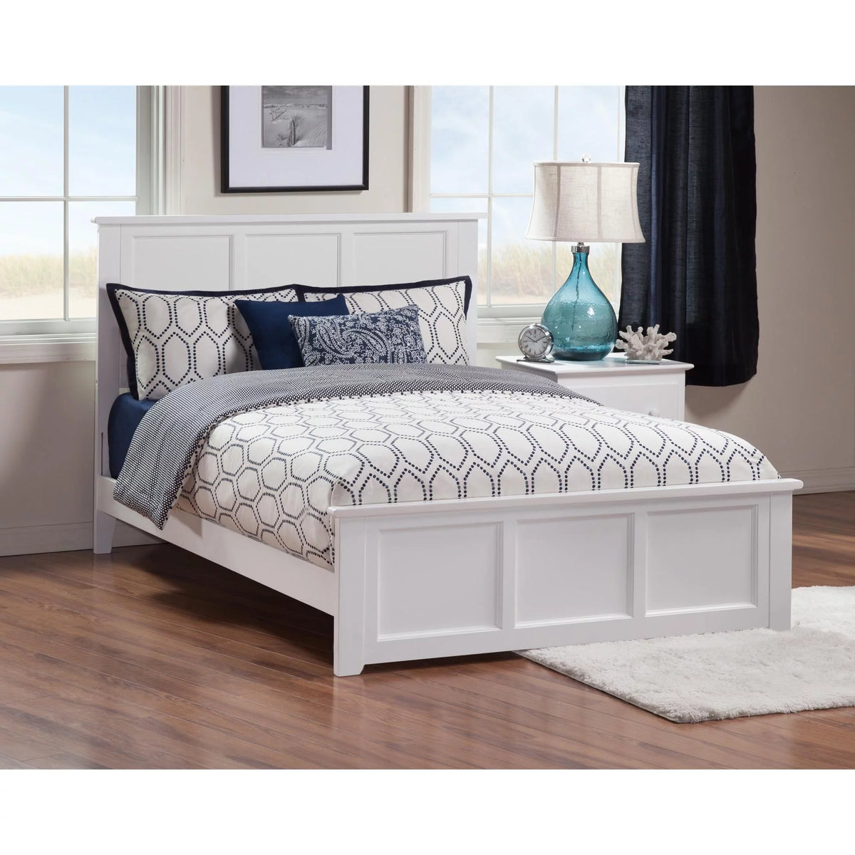 White Bed with Foot Board I676835