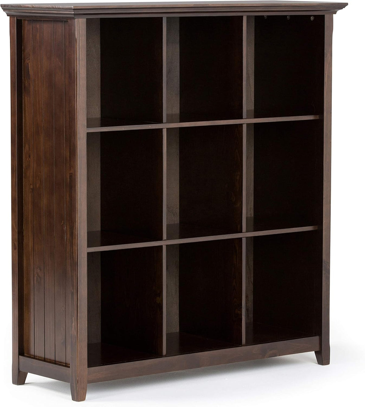 Rustic 9 Cube Bookcase and Storage Unit in Brunette Brown with 9 Shelves Y835194