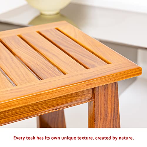 Teak Shower Bench with Shelf L925378