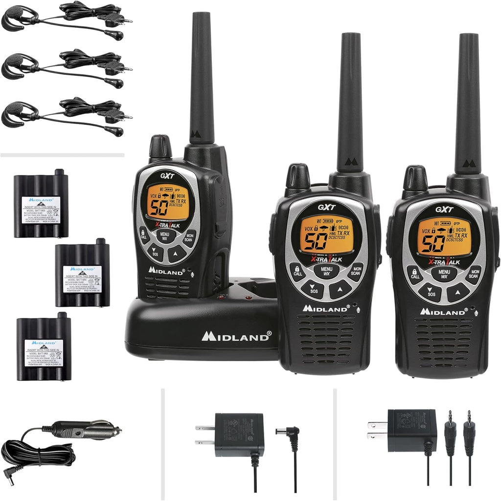 50 Channel Waterproof GMRS Two-Way Radio 3-Pack U135