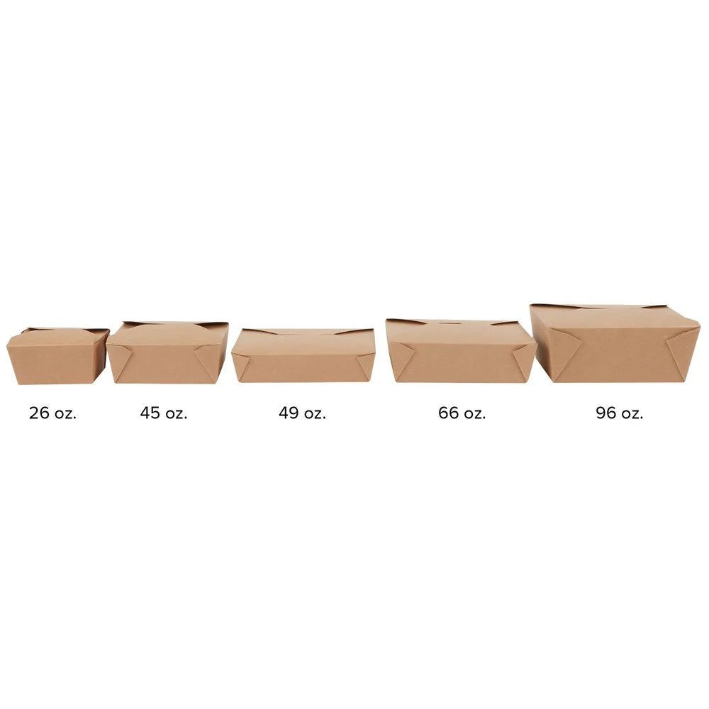 Kraft Microwavable Paper #2 Take-Out Container - 200/Case A5270