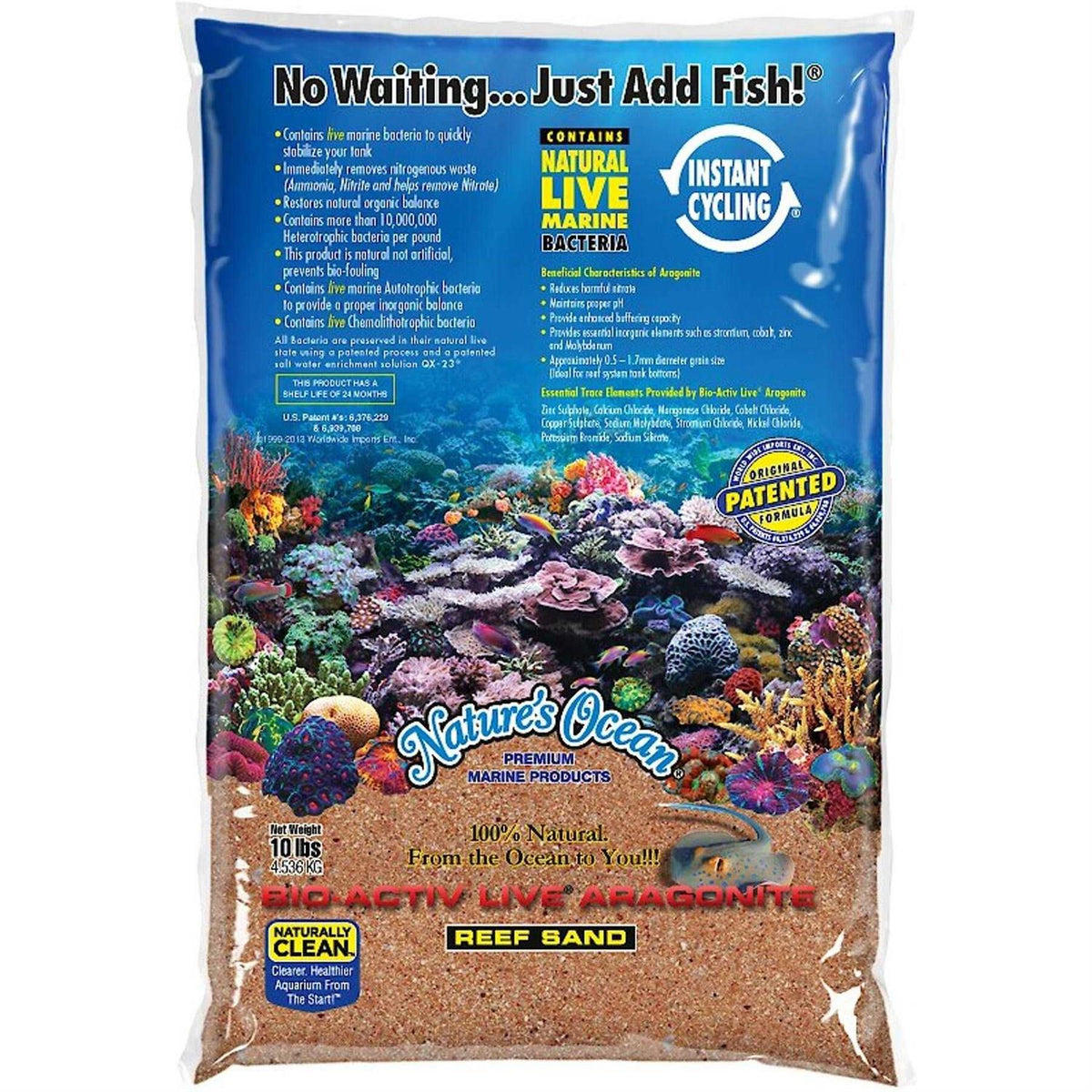 Bio-Activ Live Aragonite Saltwater Aquarium Sand A7706