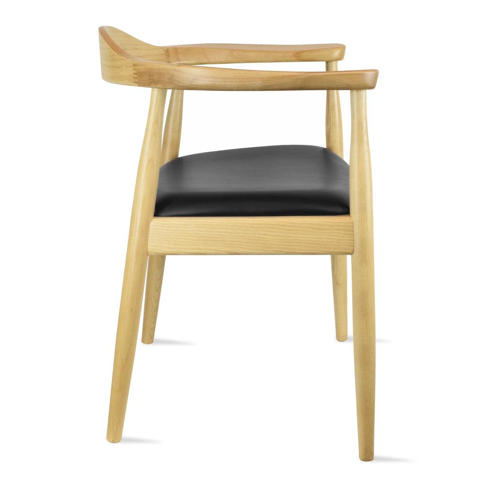 Solid Wood Farmhouse Dining Chair with PU Leather Cushion Seat T61280