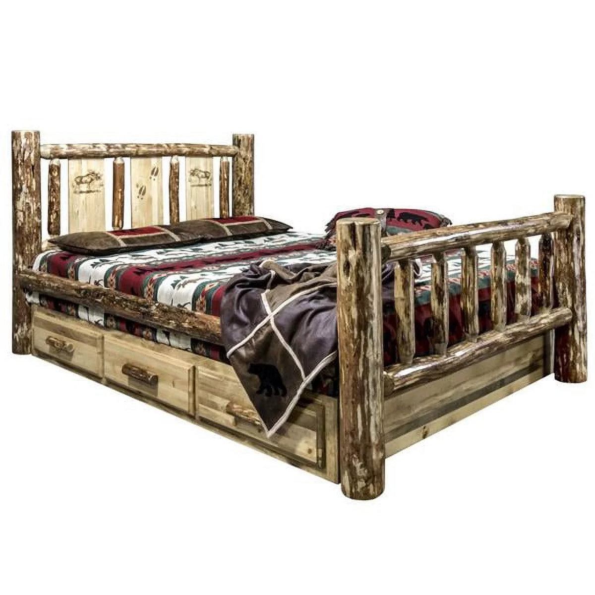 California King Size Storage Bed X150