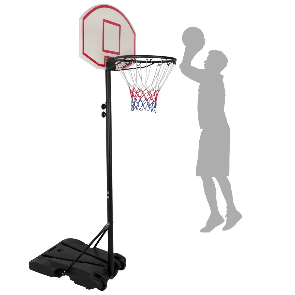 Portable Height Adjustable Basketball Hoop with Wheels G50539