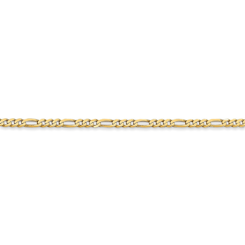 14kt Yellow Gold Flat Figaro Chain 22 inch Lobster Clasp X6745