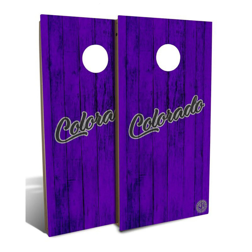 Purple Cornhole Board Set with 8 Bags Y318