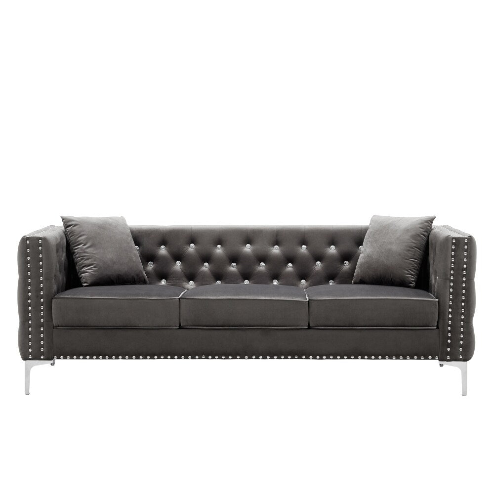 Grey 2 Piece Sofa and Loveseat Set G963