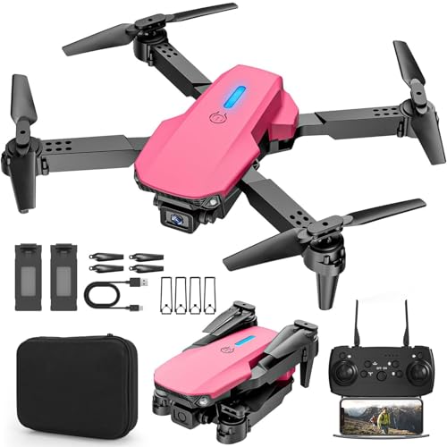 Mini Drone with Camera 1080P, Foldable, 2 Batteries, Black R37556