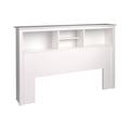 White Full/Queen Bookcase Headboard L1848