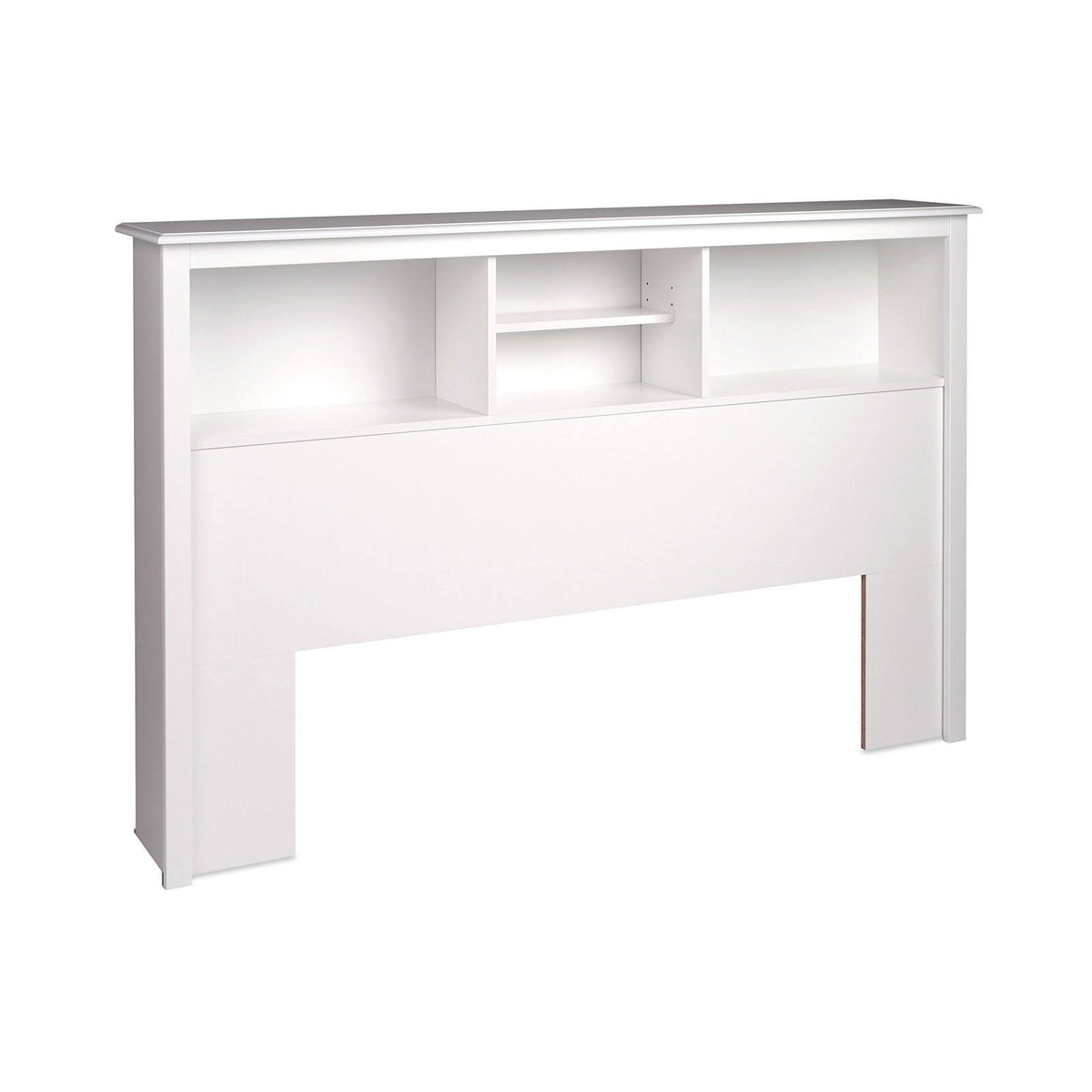 White Full/Queen Bookcase Headboard L1848