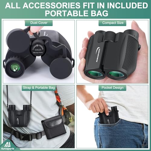 10x25 Folding Compact Binoculars Y941