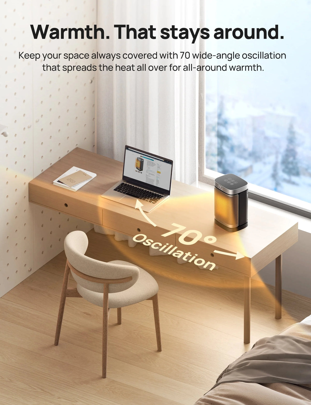 1500W PTC Electric Space Heater with Remote Z8867