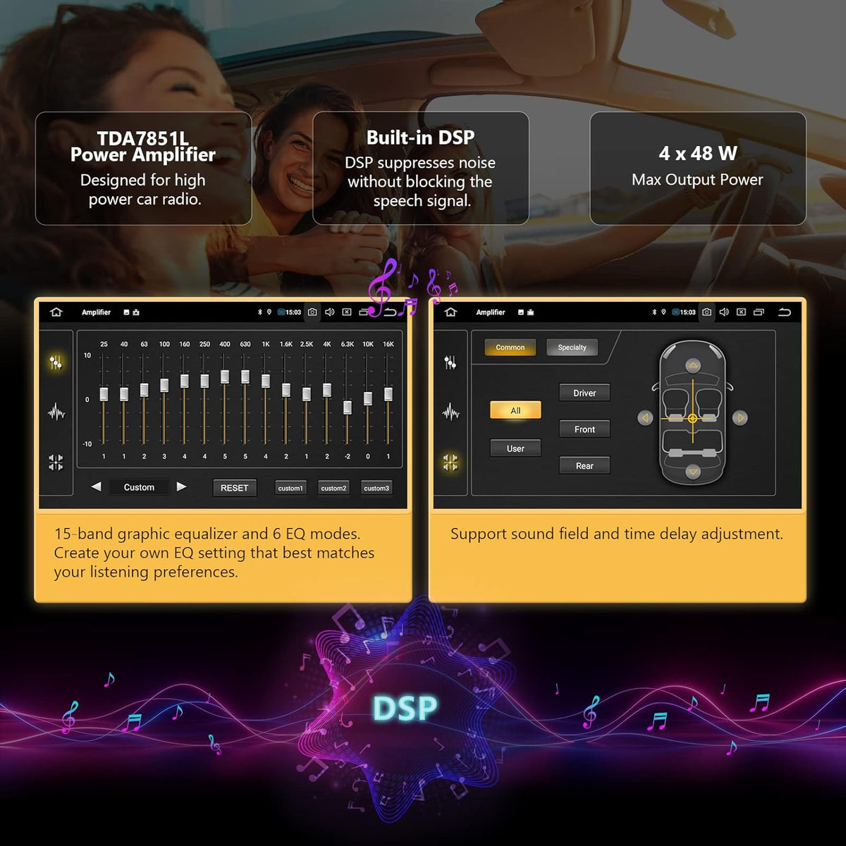 8 Inch Double Din Car Stereo Receiver with Bluetooth 5.0 P433556
