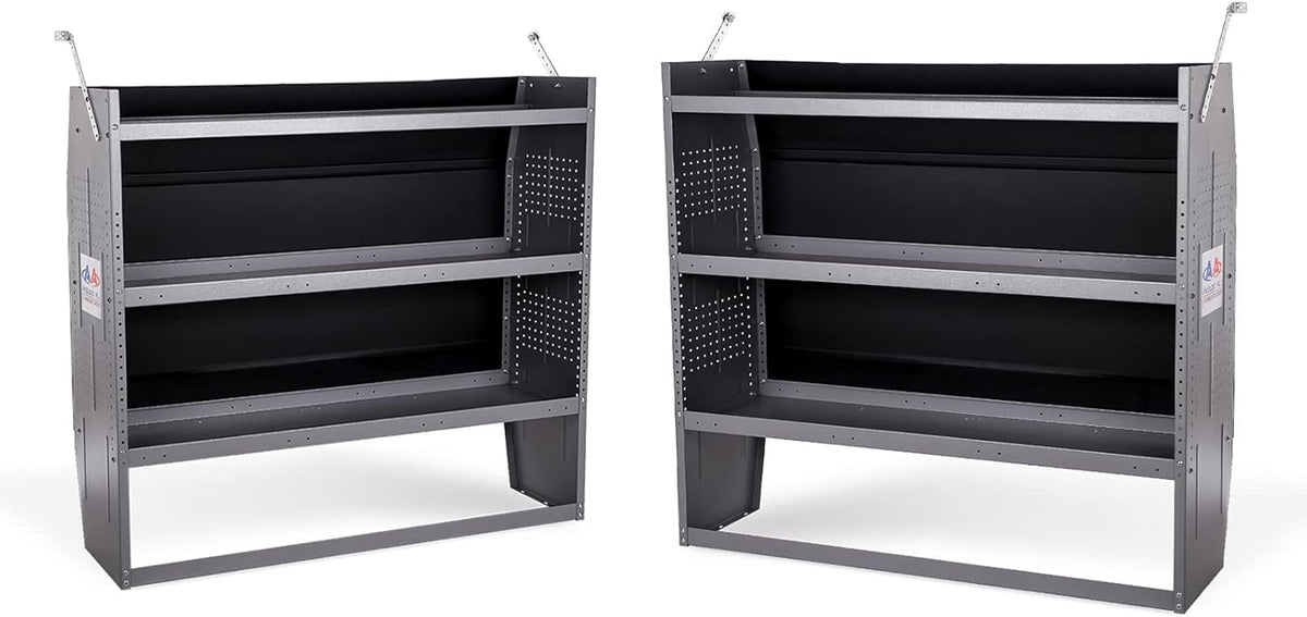 Steel Van Shelving Storage System, Set of 2, 52" W x 46" H x 13" D A98456