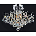 4 Light Flush Mount with Chrome Finish Y440818