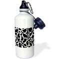 Black and White Cow Print 21 oz Sports Water Bottle Z938587