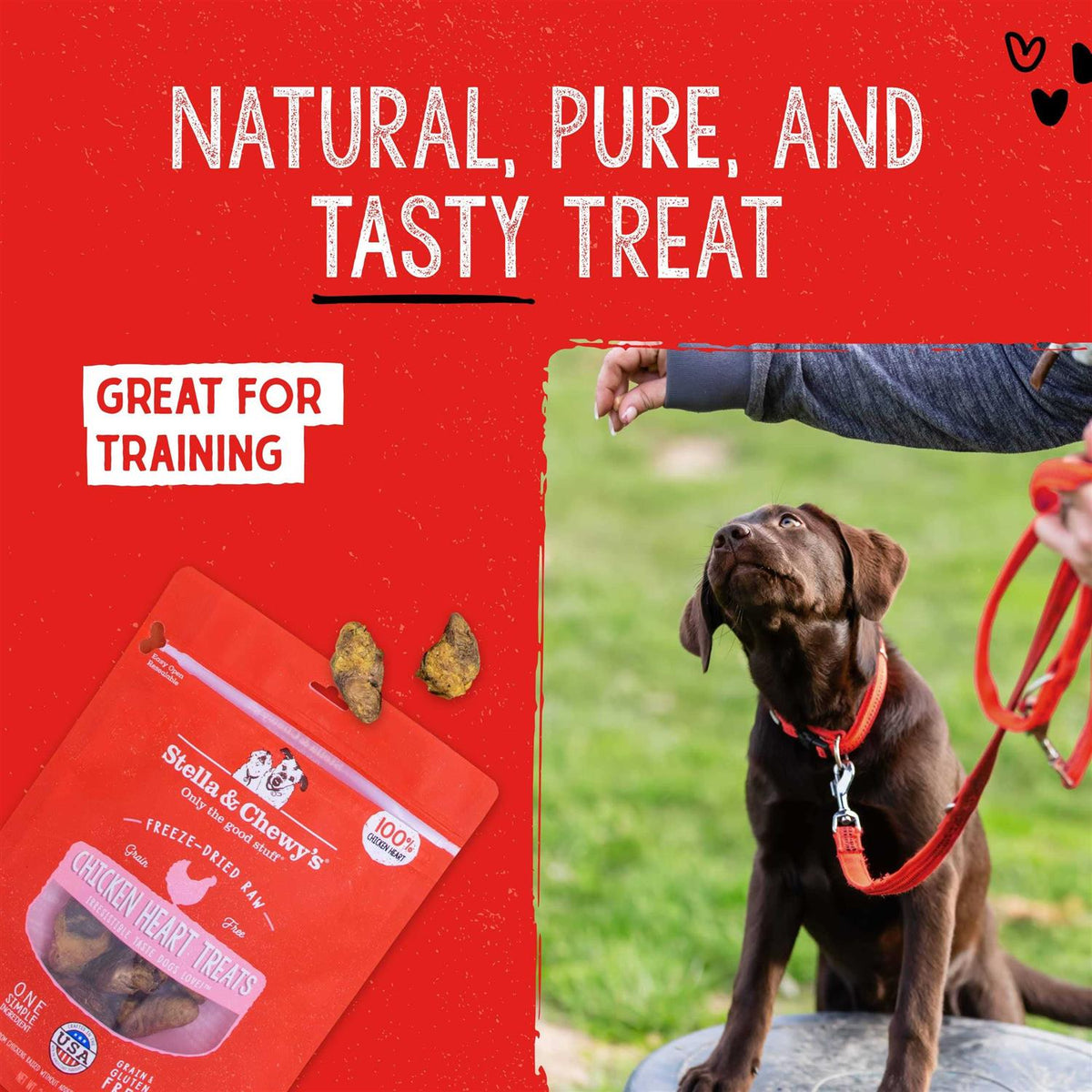 Chicken Hearts Freeze-Dried Dog Treats G541
