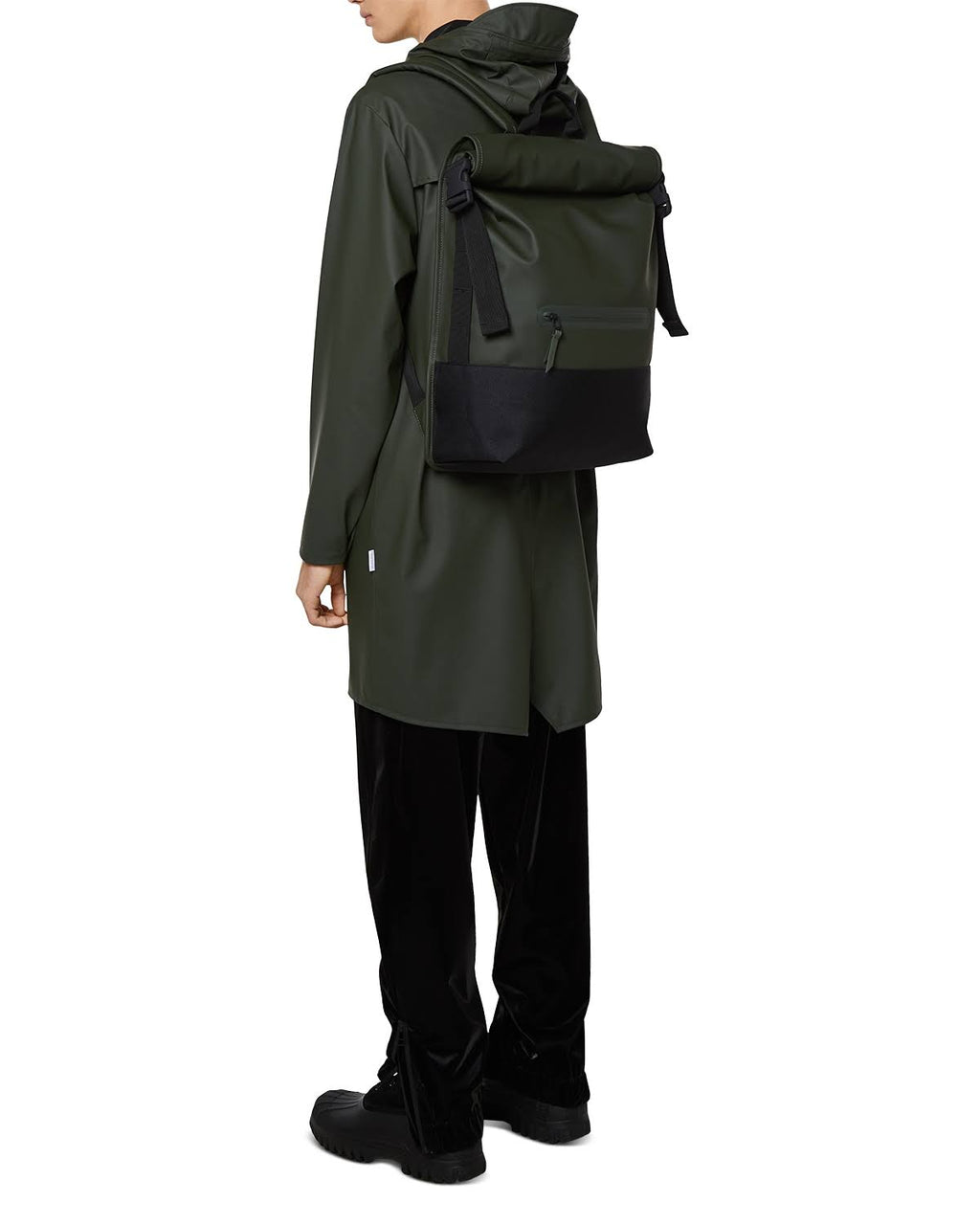 Green Buckle Rolltop Rucksack I807