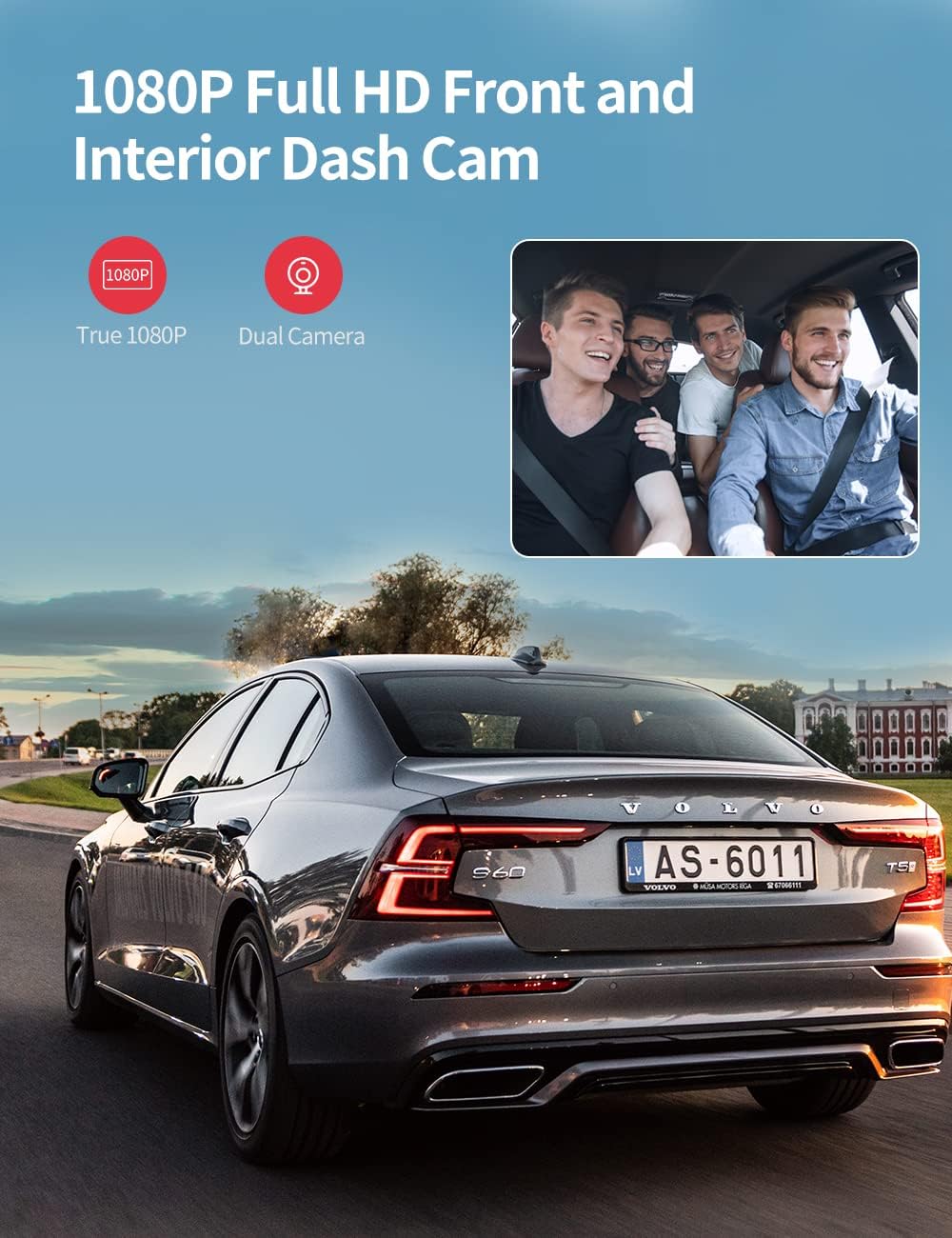 2.0" IPS Display Dual Dash Camera 1080P FHD Pack of 2 S718917