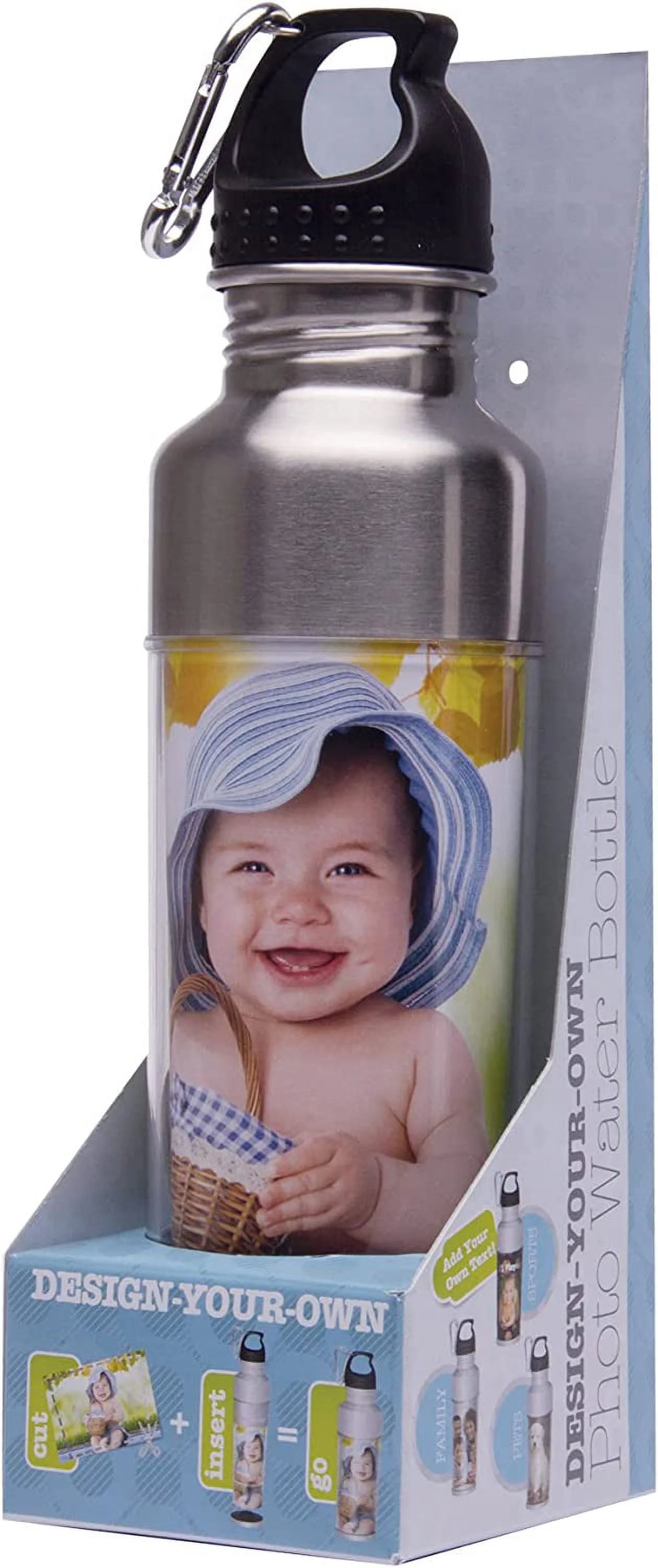 15 oz Stainless Steel Photo Water Bottle Pack of 24 D162084