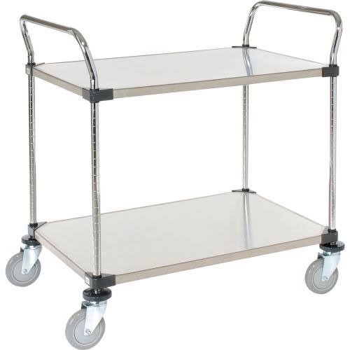 Stainless Steel Utility Cart 2 Shelves T763981