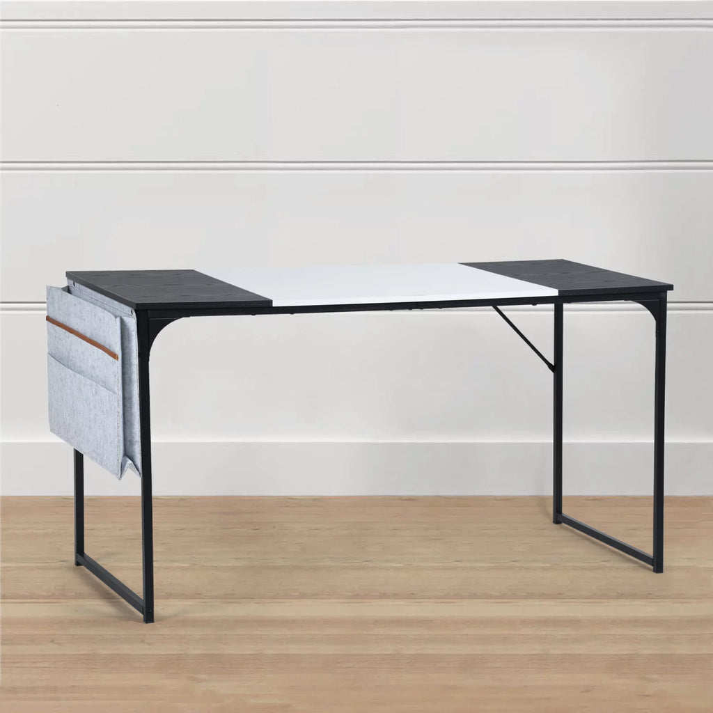 Computer Desk 55 inch with Storage Bag Black Metal Frame F45335